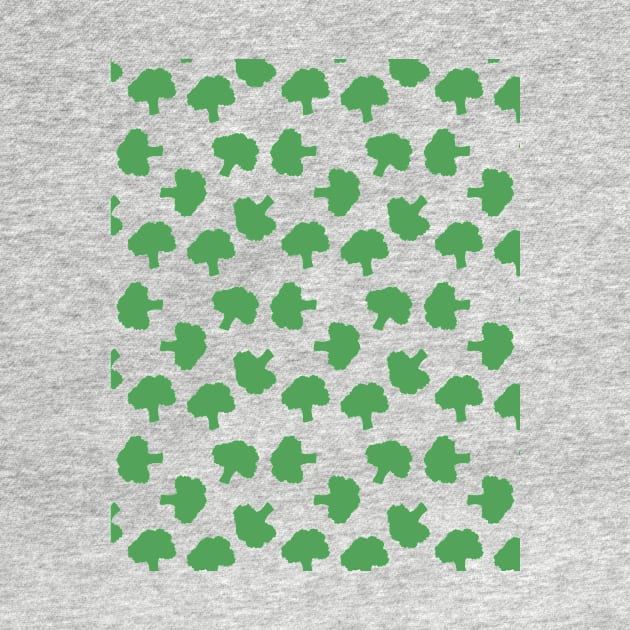 BROCCOLI VEGETABLE FOOD PATTERN by deificusArt